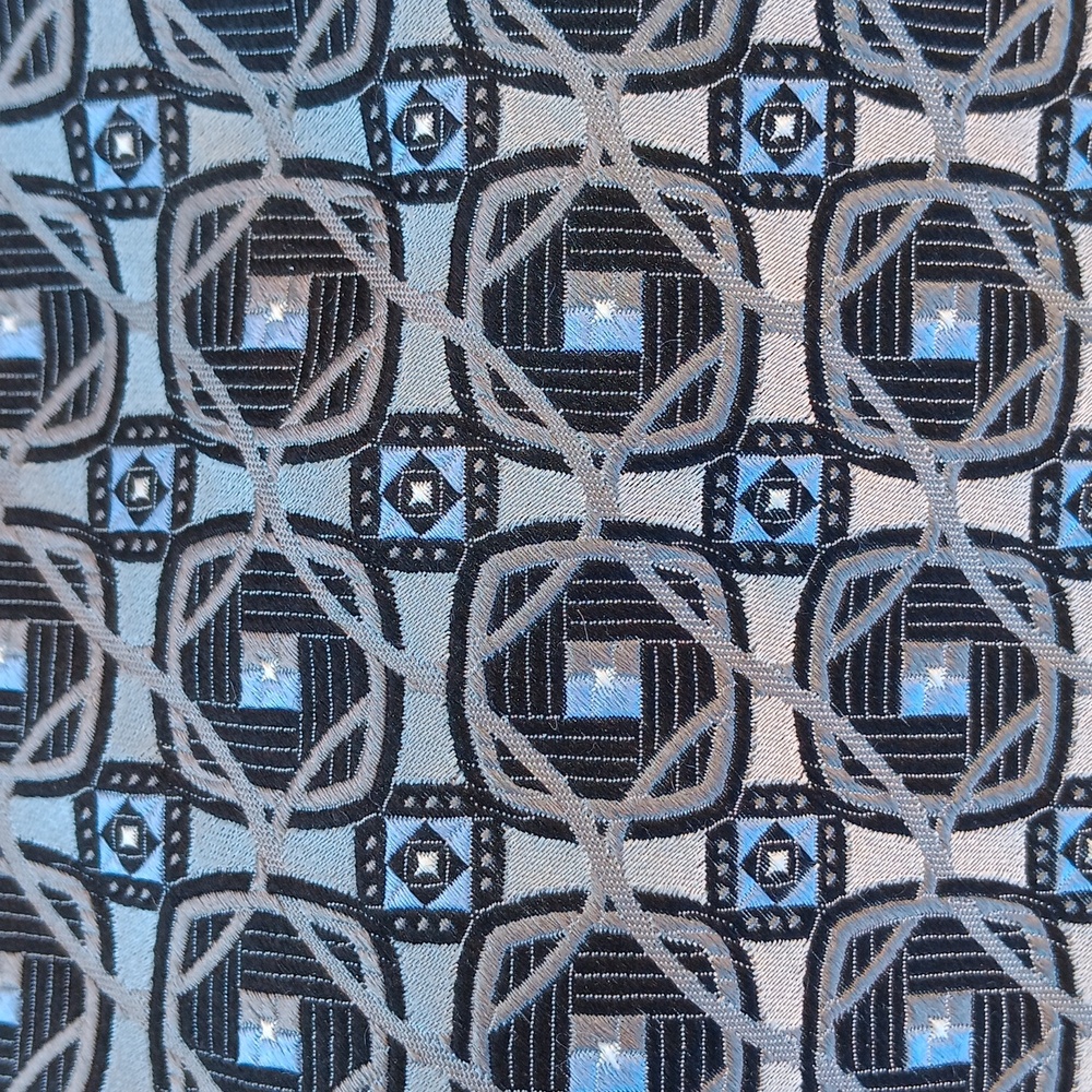 Robert Talbott Blue And Gray Patterned Tie - image 7